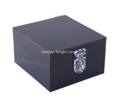 Customized black acrylic boxes DBK-339