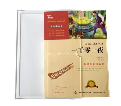 Customized clear acrylic book slipcase DBK-341