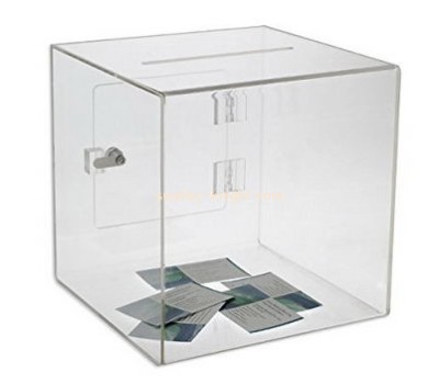 Customized clear acrylic charity box DBK-398