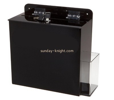 Customized black ballot box acrylic DBK-418