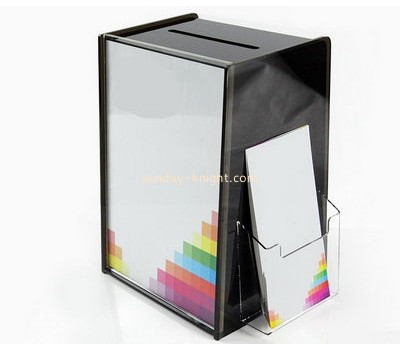 Customized black acrylic suggestion boxes DBK-421