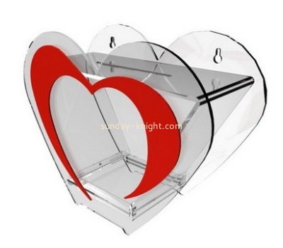 Customized clear acrylic charity donation boxes DBK-429