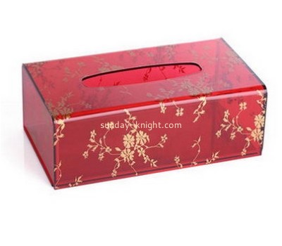 Customized red acrylic box of tissues DBK-430