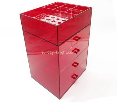 Customized red plexiglass display cabinets DBK-446