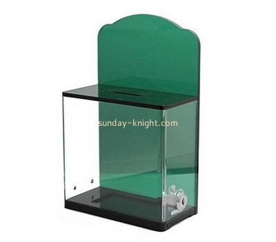 Customized green acrylic suggestion box DBK-492