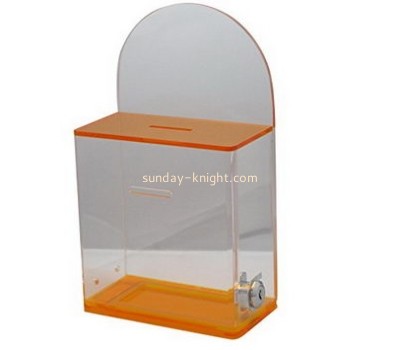 Customized clear lucite donation boxes for sale DBK-500