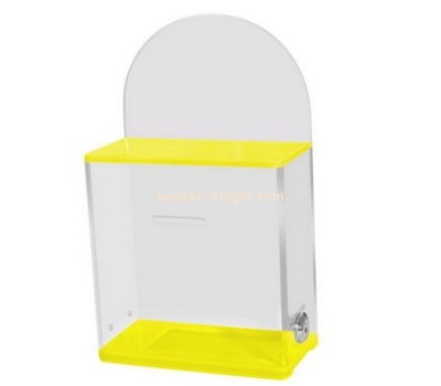 Customized transparent acrylic donation box DBK-499