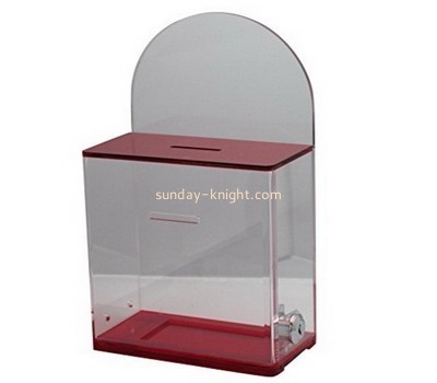 Customized clear lucite charity box DBK-498