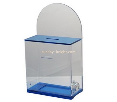 Customized clear lucite donation collection boxes DBK-501