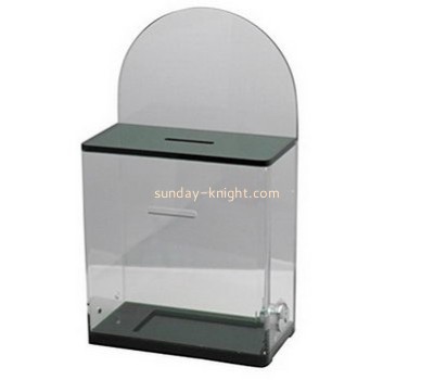 Customized clear lucite charity donation boxes DBK-502