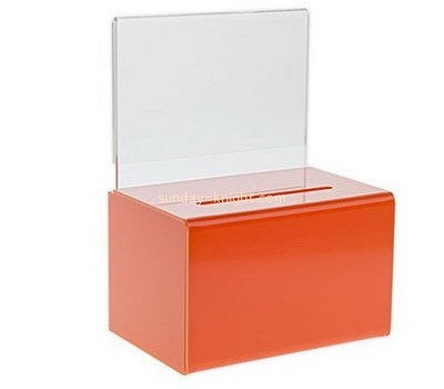 Customized orange acrylic suggestion box DBK-524