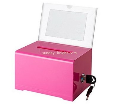 Customized red plastic ballot box DBK-525