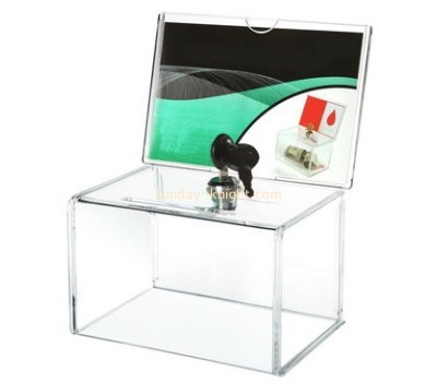 Customized clear ballot box with lock DBK-535