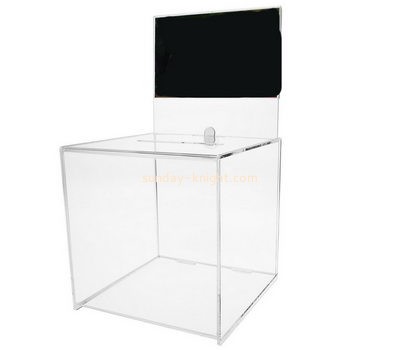 Customized transparent acrylic locking ballot box DBK-540