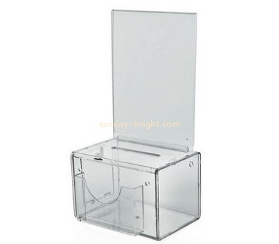 Customized transparent lucite lockable ballot box DBK-544