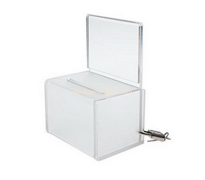 Customized transparent lucite small ballot box DBK-548