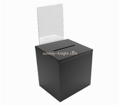 Bespoke black lucite church donation box DBK-562