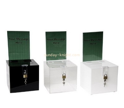 Bespoke lucite fundraising collection boxes DBK-564