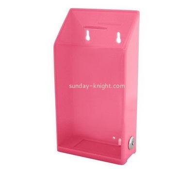 Bespoke transparent pink lucite collection boxes for sale DBK-590