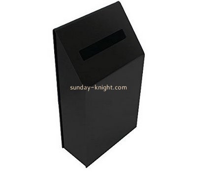 Bespoke black acrylic collection boxes for fundraising DBK-600