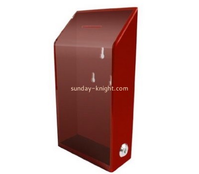 Bespoke red acrylic collection box DBK-602