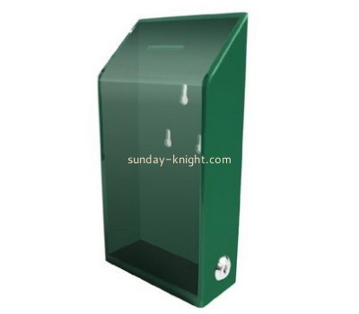 Bespoke green acrylic large collection boxes DBK-604