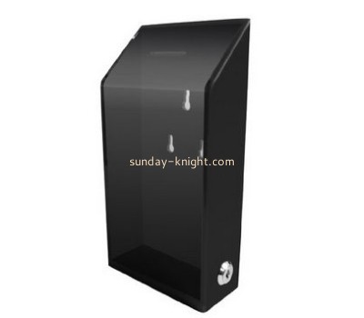 Bespoke black acrylic cash collection box DBK-603