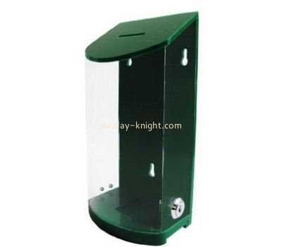 Bespoke green acrylic large donation box DBK-606