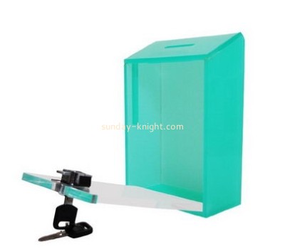 Bespoke blue acrylic office suggestion box DBK-615