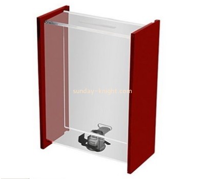 Bespoke transparent acrylic cash donation box DBK-622