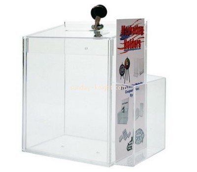 Bespoke large charity collection boxes with brochure holder DBK-631