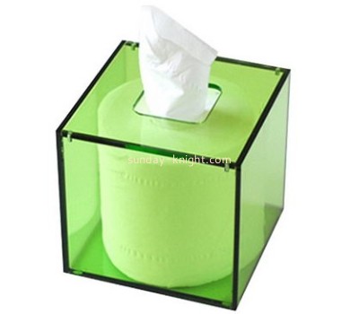 Bespoke green acrylic design tissue box DBK-642