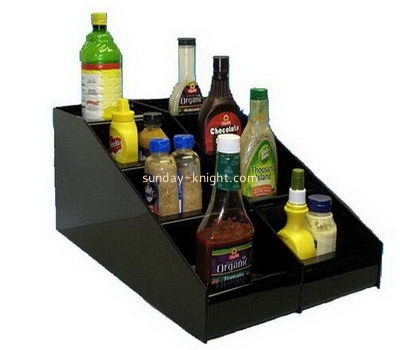 Bespoke black acrylic coffee condiment organizer for home FSK-144