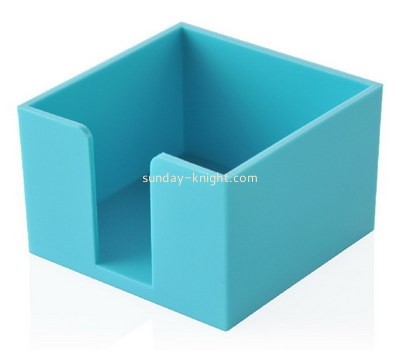 Customize blue acrylic note pad holder DBK-1144