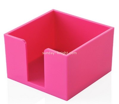 Customize pink acrylic notepad holder DBK-1143