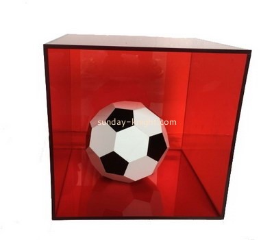 Customize red acrylic foot ball display case DBK-1140