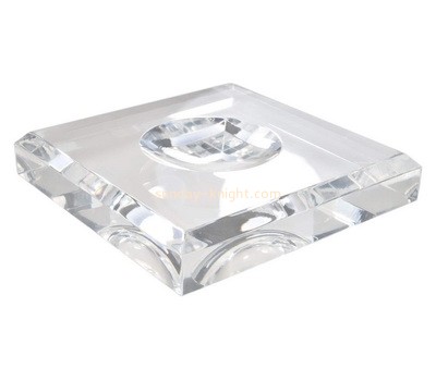 Custom clear acrylic beveled soap dish ABK-019