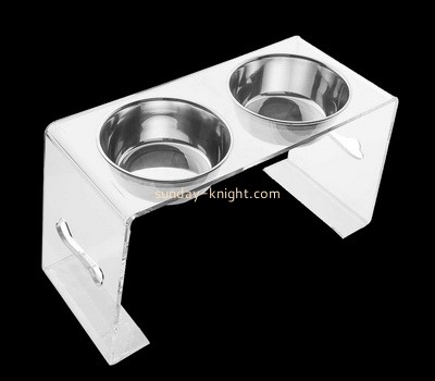 Perspex manufacturer customize acrylic pet bowls stand holders ODK-888