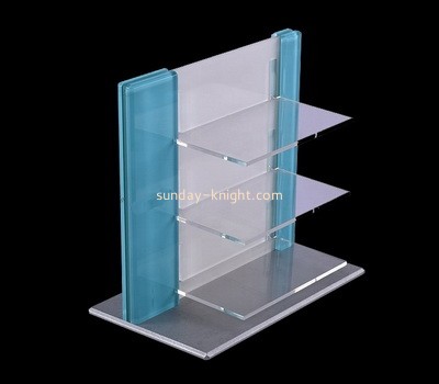 Acrylic supplier customize clear plexiglass double 3 tier display holder perspex makeup display stand ODK-911