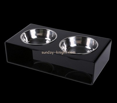 Acrylic manufacturer customize perspex elevated cat bowls plexiglass pet food feeder ODK-921