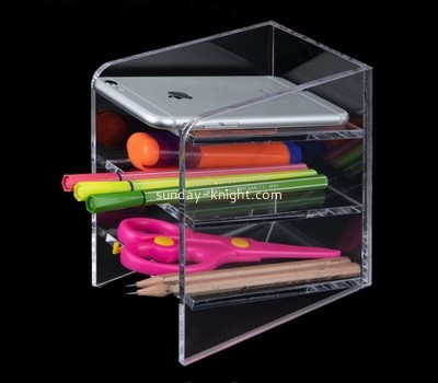 Plexiglass factory customize acrylic pen organizer lucite stationery holder ODK-928