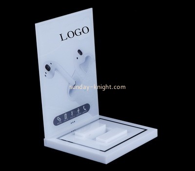 Acrylic manufacturer customize plexiglass earpods display riser perspex earpods display stand ODK-1049