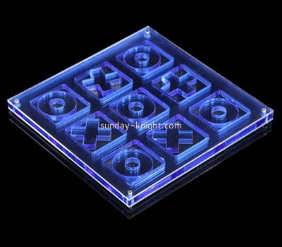 Lucite supplier customize acrylic tic tac toe game board plexiglass tic tac toe set ODK-1054