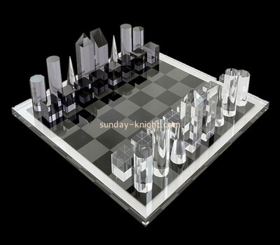 Acrylic manufacturer customize plexiglass chess set perspex game board ODK-1057