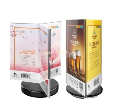 Custom wholesale acrylic rotating table sign holder BHK-866