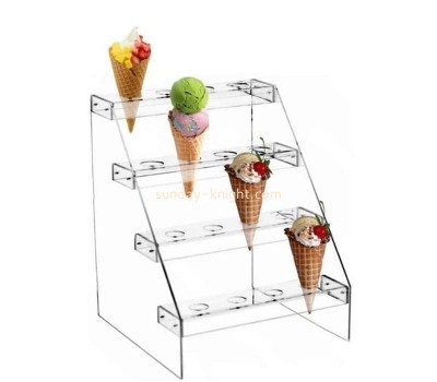 Custom wholesale acrylic ice cream cone serving holder FSK-229