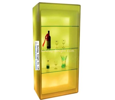 Custom wholesale acrylic LED glowing bottle display cabinet WDK-248