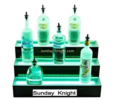 Custom wholesale acrylic 3 tiers LED liquor display stand WDK-251