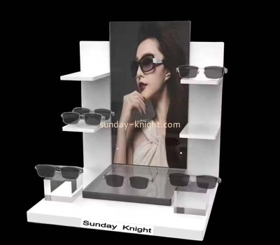 Custom wholesale acrylic 3 tiers eyewear display booth SDK-098