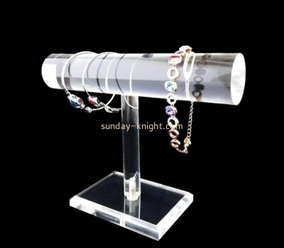 Custom acrylic T bar bracelet necklace display stand JDK-740